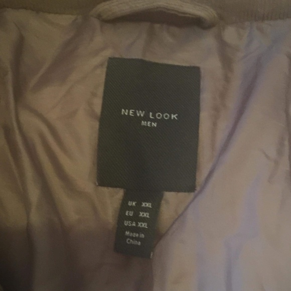 super cool corduroy puffer Jacket, bomber cut, brown/grey, xxl, relaxed fit , - Picture 4 of 8